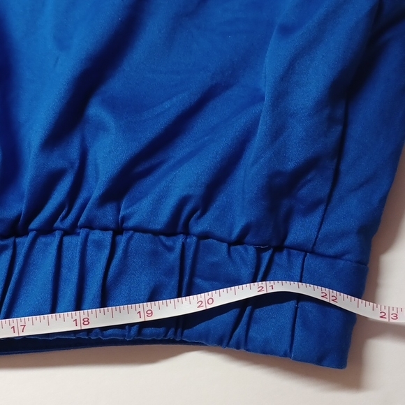 Susan Graver skort blue plus size 2X. Pull on waist and long shorts under - Picture 7 of 9